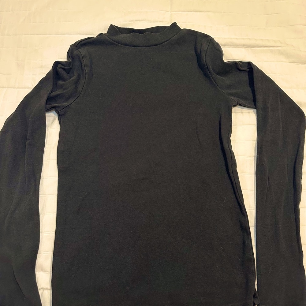 Zara girls  Black mock neck long sleeve shirt